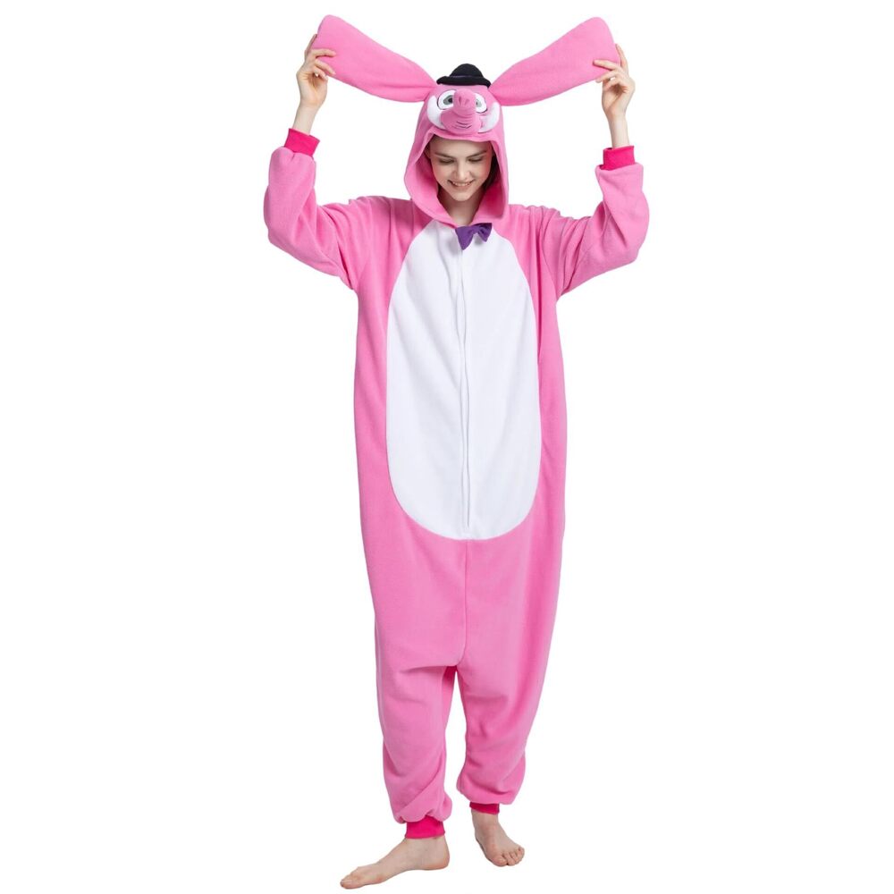 9498 Unisex Adult Animal Onesie Pajamas, Flannel Halloween Cosplay Elephant